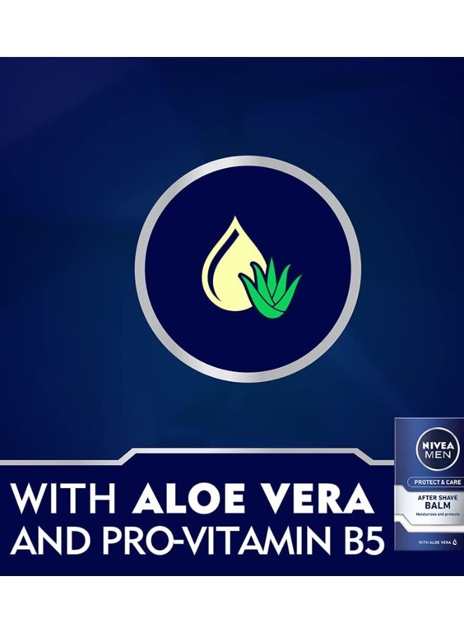 نيفيا بلسم نيفيا للرجال للحلاقة والعناية بالبشرة، بخلاصة الصبار لترطيب وحماية البشرة، 100 مل. - Image 2